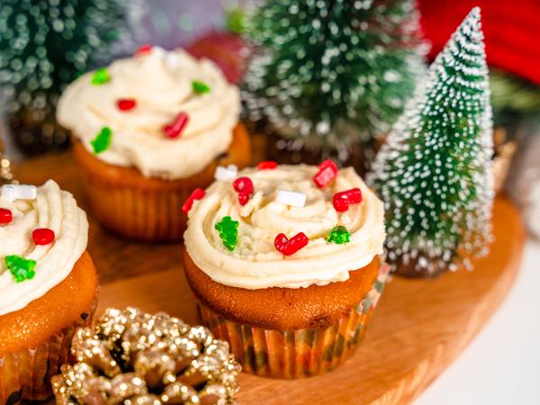 Christmas tree cupcakes