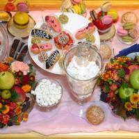 Sweet desserts and fruits